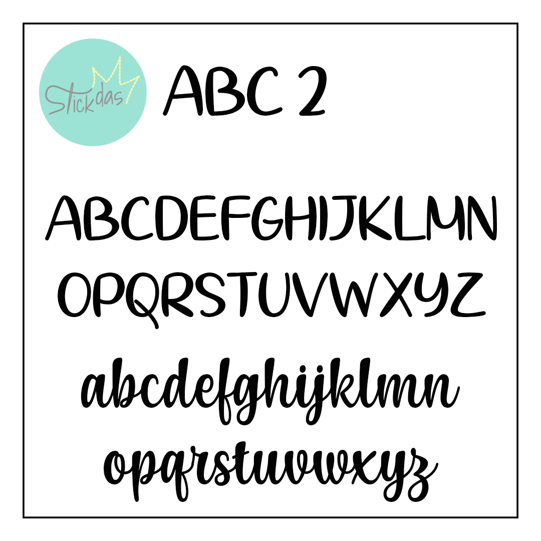 Applikation ABC 2 - gestickter Name in vielen Farben, Aufnäher