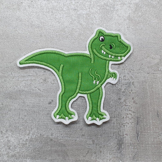 Gestickte Applikation T-Rex 2, Trex Aufnäher Schultüte Stickapplikation