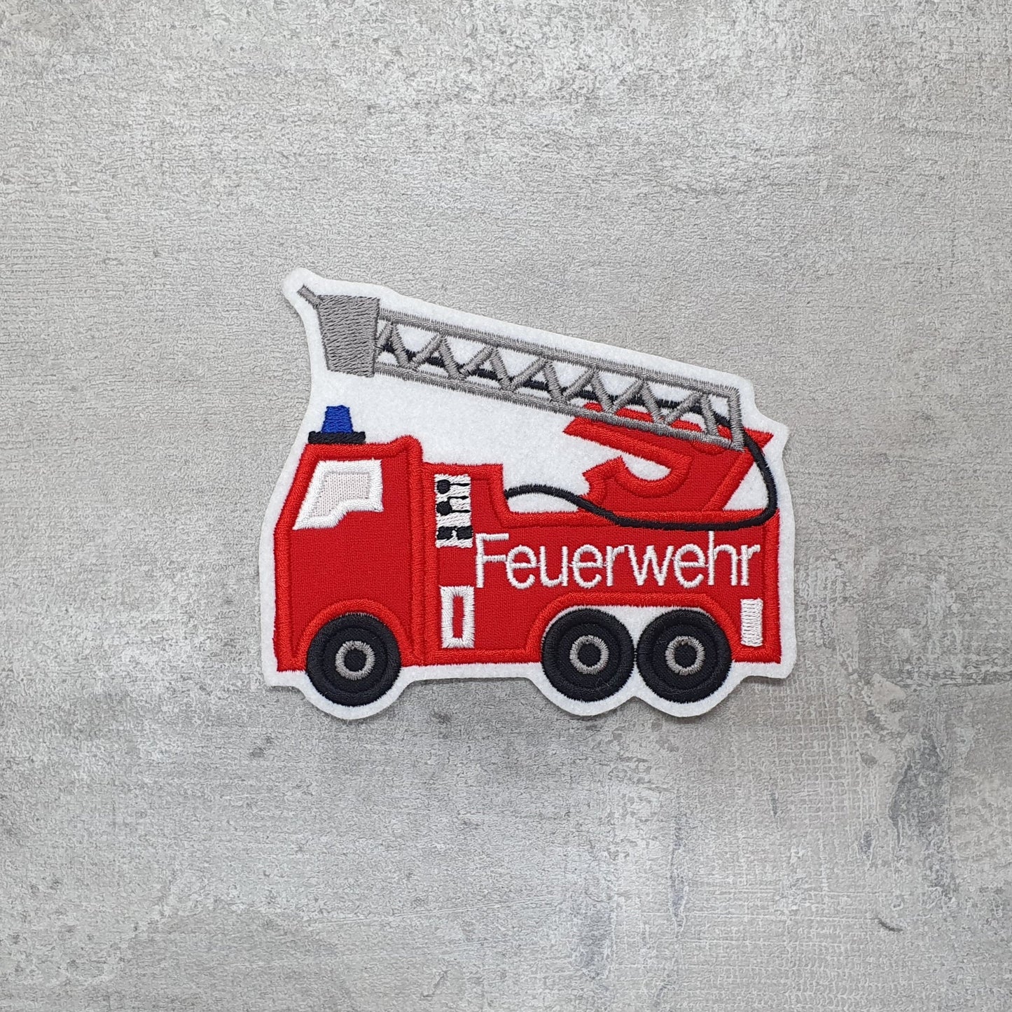 Gestickte Applikation Feuerwehr 12x10cm, Aufnäher